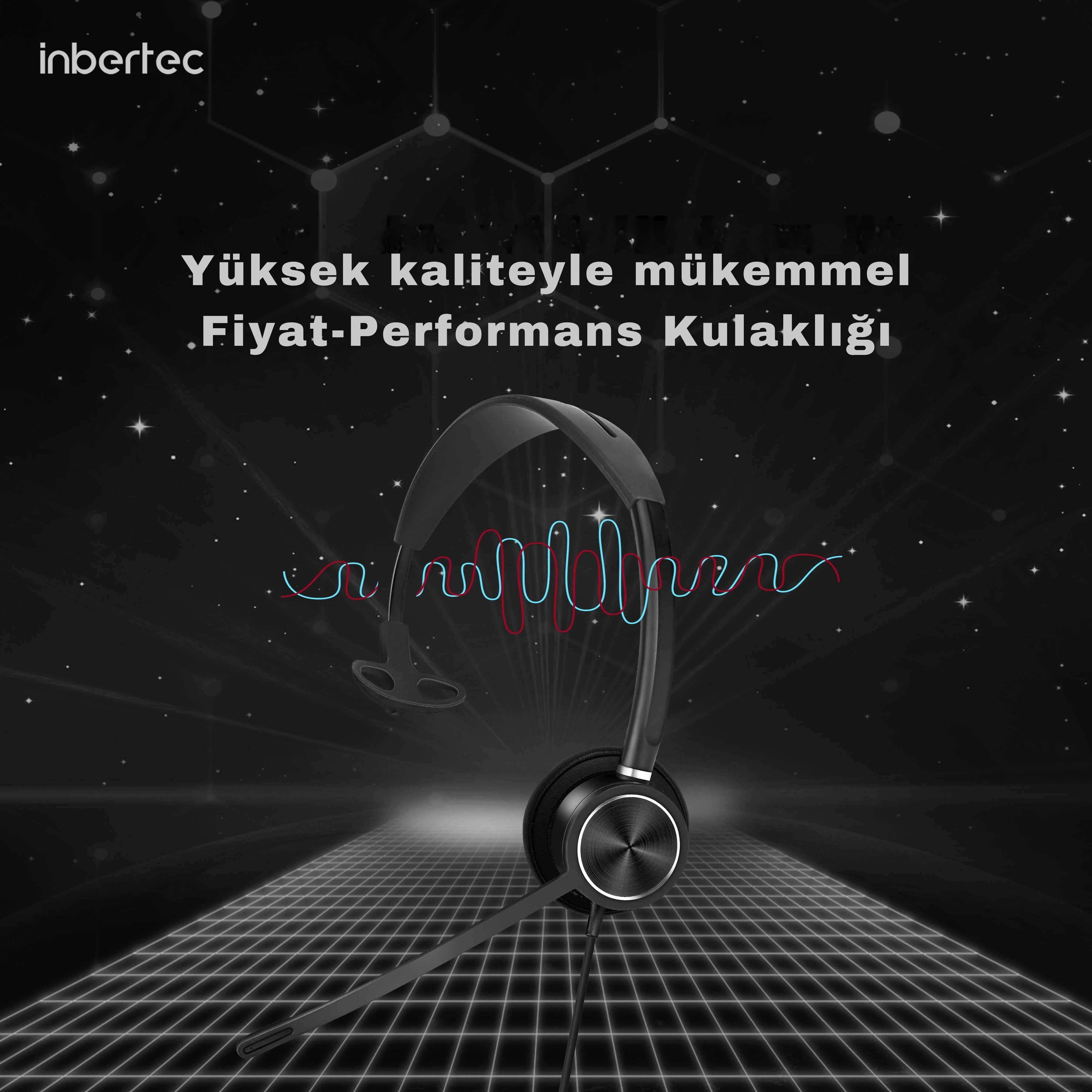 Inbertec C25M Mono Çağrı Merkezi Kulaklığı